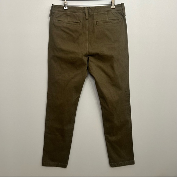 Madewell Men’s Slim Brushed Chino Pants Olive Colored Size 36 x 34 - Picture 3 of 14